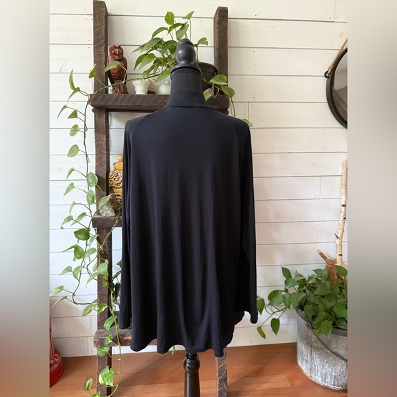 Alfani: Elegant Black Draped Open Front Cardigan - Picture 14 of 17